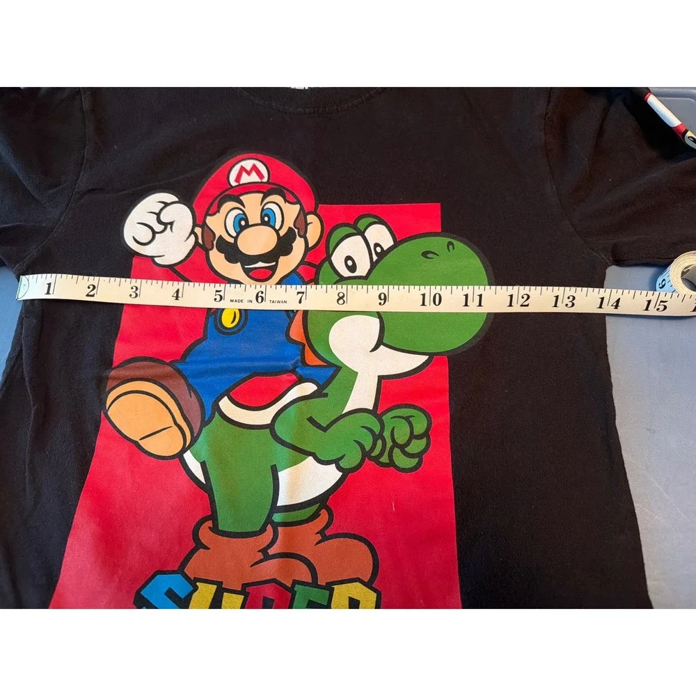 Boys Official Nintendo Super Mario & Yoshi Long Sleeve T Shirt Size‎ 8 Blank - Picture 5 of 6